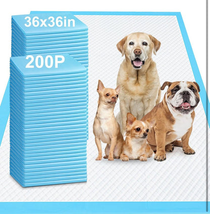 Brand New Gimars 4XL 36x36 Dog Pee Pads Extra Large - 200 Counts, Thicken Extra Absorbent Pet Training Puppy Pee Pads, Quick Dry Leak Proof Jumbo Dispo