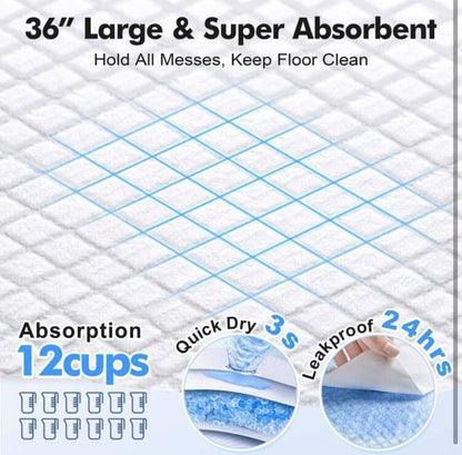 Brand New Gimars 4XL 36x36 Dog Pee Pads Extra Large - 200 Counts, Thicken Extra Absorbent Pet Training Puppy Pee Pads, Quick Dry Leak Proof Jumbo Dispo