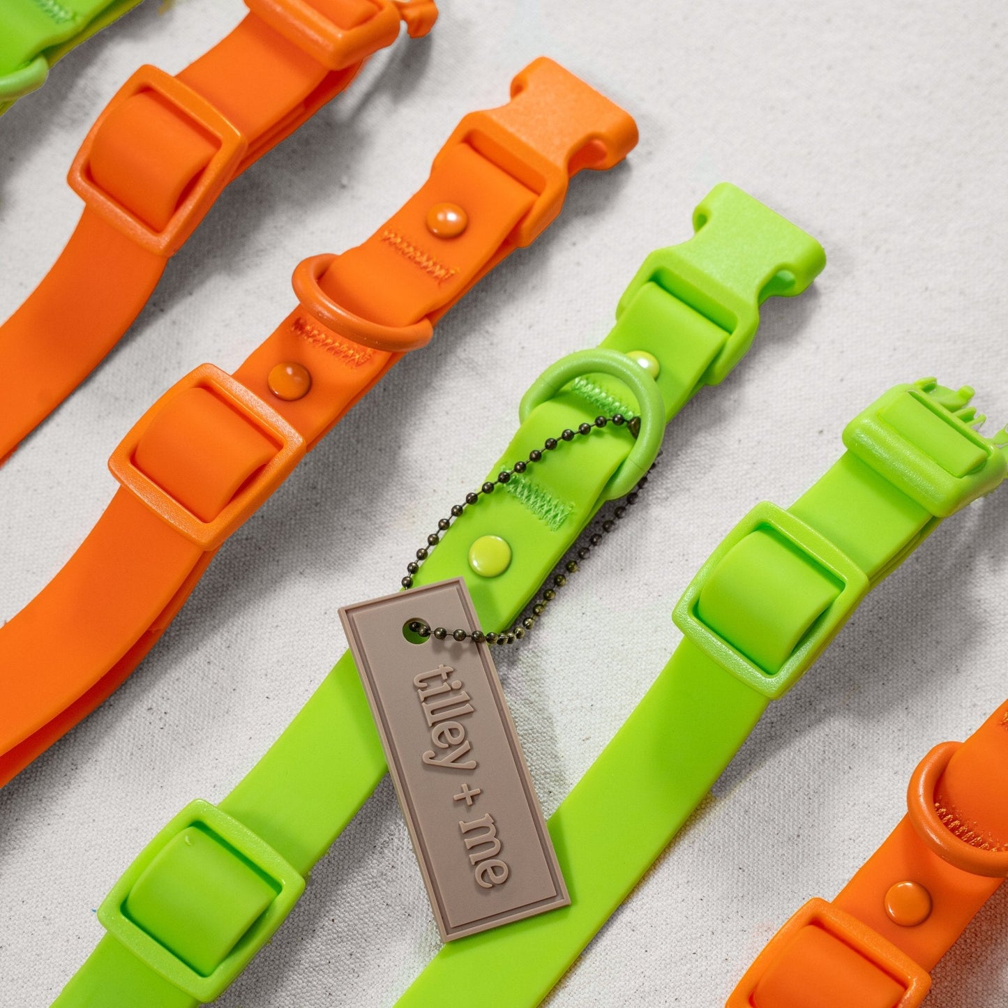 Tilley + Me PVC Dog Collar - All Weather Waterproof Durable & Odor-Resistant